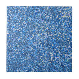Blue Belle Color Faux Glitter Ceramic Tegel Tegeltje