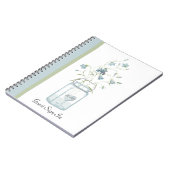 Blue Bells in een Mason Jar Wedding Guest-laptop Notitieboek (Linkerzijde)