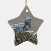 Blue Belly Alligator Lizard Keramisch Ornament (Rechts)