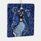 Blue Belly Dancer Keramisch Ornament (Rechts)