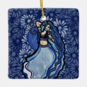 Blue Belly Dancer Keramisch Ornament (Voorkant)
