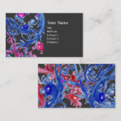 BLUE BERRIES SWIRLS metallic gold Visitekaartje (Voorkant / Achterkant)