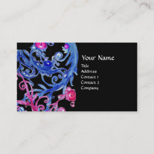 BLUE BERRIES SWIRLS metallic gold Visitekaartje