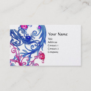 BLUE BERRIES SWIRLS metallic gold Visitekaartje