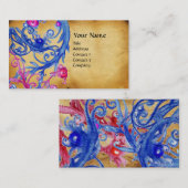 BLUE BERRIES ZWIRLS parchment Visitekaartje (Voorkant / Achterkant)