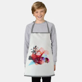 Blue berry en Flower Effect All-Over Print Schort (Gedragen)