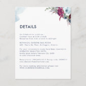 Blue Berry Floral Alle gastinformatie / details Informatiekaartje (Voorkant)