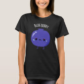 Blue Berry Funny Blueberry Pun Dark BG T-shirt (Voorkant)
