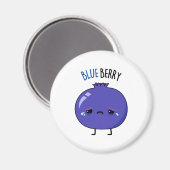 Blue Berry Funny Blueberry Pun Magneet (Voorkant / Achterkant)
