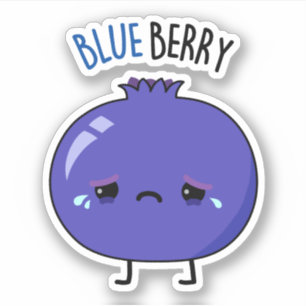 Blue Berry Funny Blueberry Pun Sticker