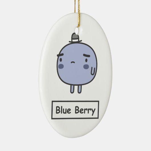 Blue Berry Keramisch Ornament (Rechts)