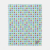 Blue Berry Pattern Fleece Deken (Voorkant)