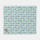 Blue Berry Pattern Fleece Deken (Voorkant (Horizontaal))