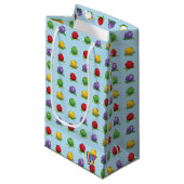 Blue Berry Pattern Klein Cadeauzakje (Voorkant Gekanteld)