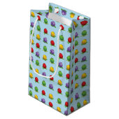 Blue Berry Pattern Klein Cadeauzakje (Achterkant Gekanteld)