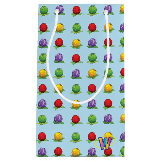 Blue Berry Pattern Klein Cadeauzakje (Voorkant)