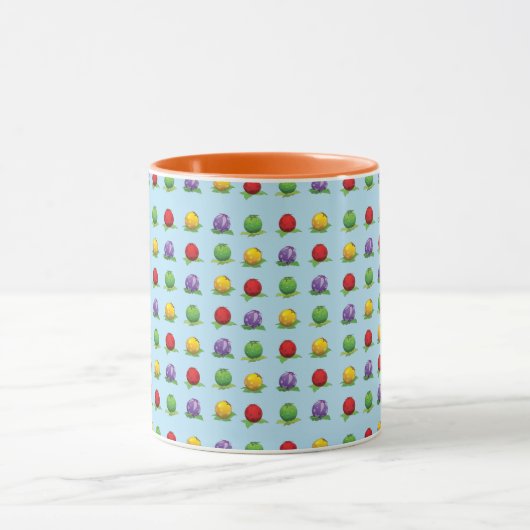 Blue Berry Pattern Mok (Midden)