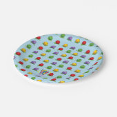 Blue Berry Pattern Papieren Bordje (Gekanteld)