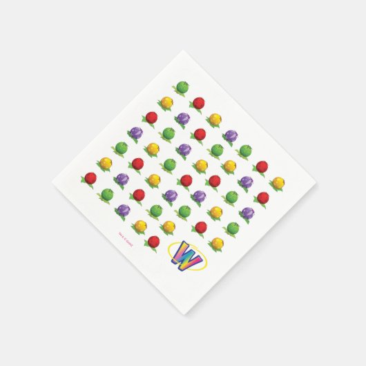 Blue Berry Pattern Servetten (Hoek)