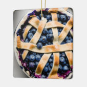 Blue Berry Pie Christmas Humor | Grappig eten Pun Keramisch Ornament (Links)