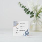 Blue Berry Save the Date aangekondigd Informatiekaartje (Staand voorkant)