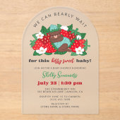 Blue Berry Sweet Baby Boy Aardbei Baby shower Acryl Uitnodigingen (Voorkant)