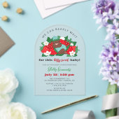 Blue Berry Sweet Baby Boy Aardbei Baby shower Acryl Uitnodigingen (Insitu (Huwelijk))