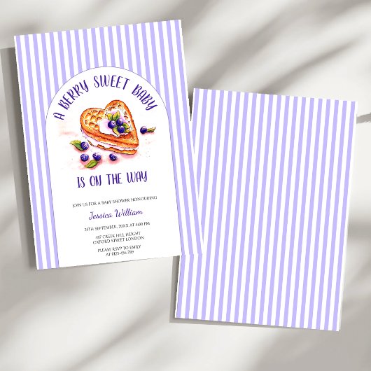 Blue Berry Sweet Herfst Baby shower Kaart