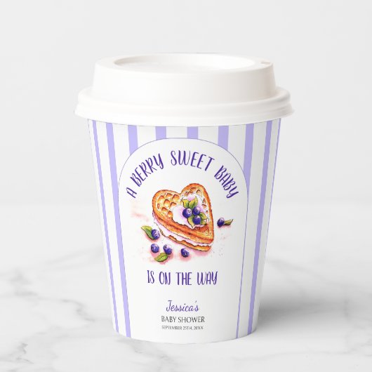 Blue Berry Sweet Herfst Baby shower Papieren Bekers (Voorkant)