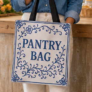 "BLUE-BERRY" VOORRAADTAS CHINOISERIE TOTE BAG
