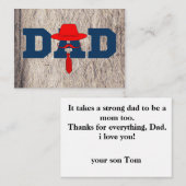 Blue best grandpa ever the times notitiekaartje (Voorkant / Achterkant)