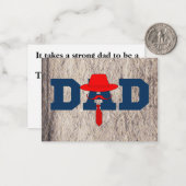 Blue best grandpa ever the times notitiekaartje (Voorkant / Achterkant in situ)