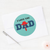 Blue best grandpa ever the times Ronde Sticker (Envelop)