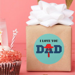  Blue best grandpa ever the times Ronde Sticker