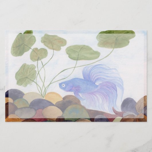 Blue Betta Briefpapier (Voorkant)