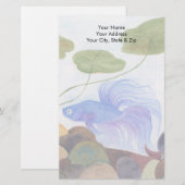 Blue Betta Briefpapier (Voorkant / Achterkant)