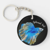 Blue Betta Fighting Fish  Sleutelhanger (Voorkant)