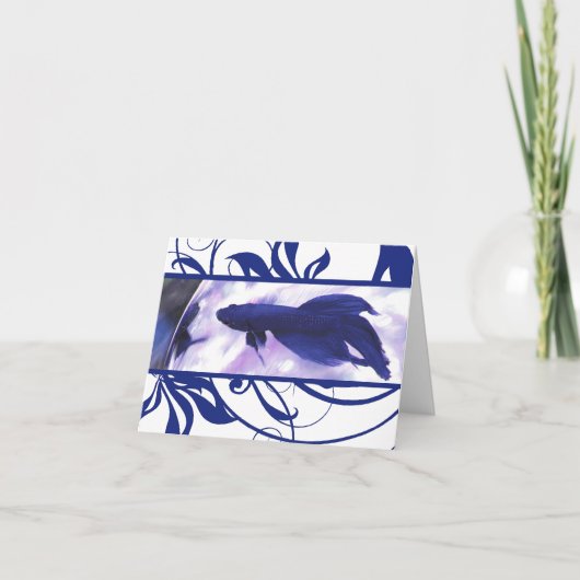 Blue Betta Fish Bedankt voor je creditcard (Voorkant)