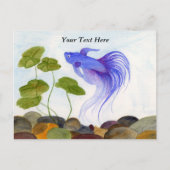 Blue Betta Fish Briefkaart (Voorkant)