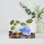 Blue Betta Fish Briefkaart (Staand voorkant)