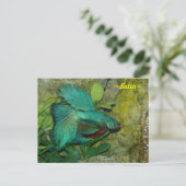 Blue Betta fish Briefkaart (Staand voorkant)