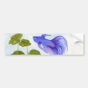 Blue Betta Fish Bumpersticker