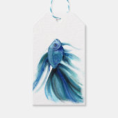 Blue Betta Fish Cadeaulabel (Voorkant)