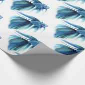 Blue Betta Fish Cadeaupapier (Hoek)