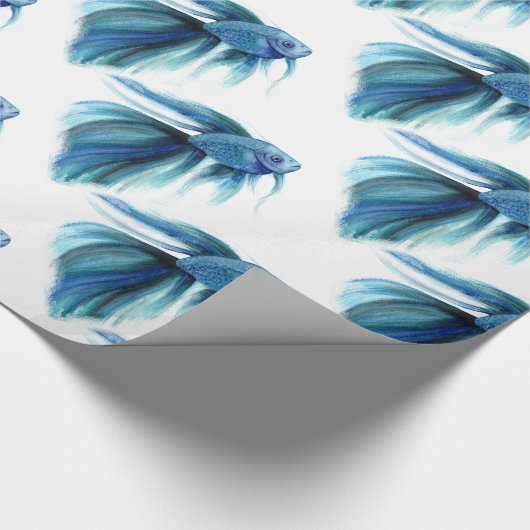Blue Betta Fish Cadeaupapier (Hoek)
