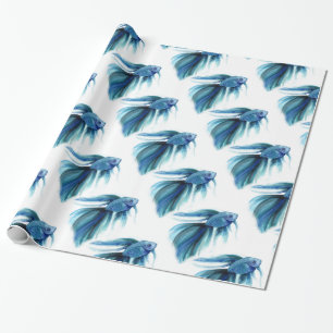 Blue Betta Fish Cadeaupapier