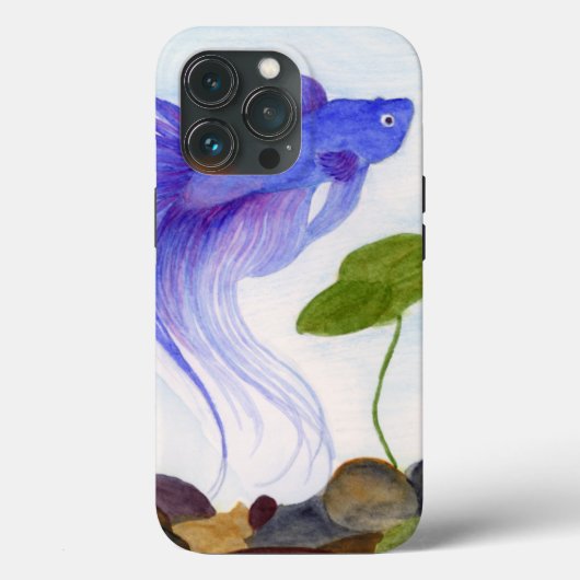 Blue Betta Fish Hoesje-Mate iPhone Case Case (Achterkant)