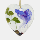 Blue Betta Fish Keramisch Ornament (Rechts)