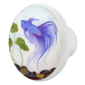 Blue Betta Fish Keramische Knop (Rechts)
