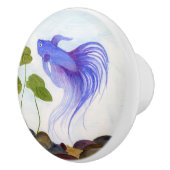 Blue Betta Fish Keramische Knop (Rechts)